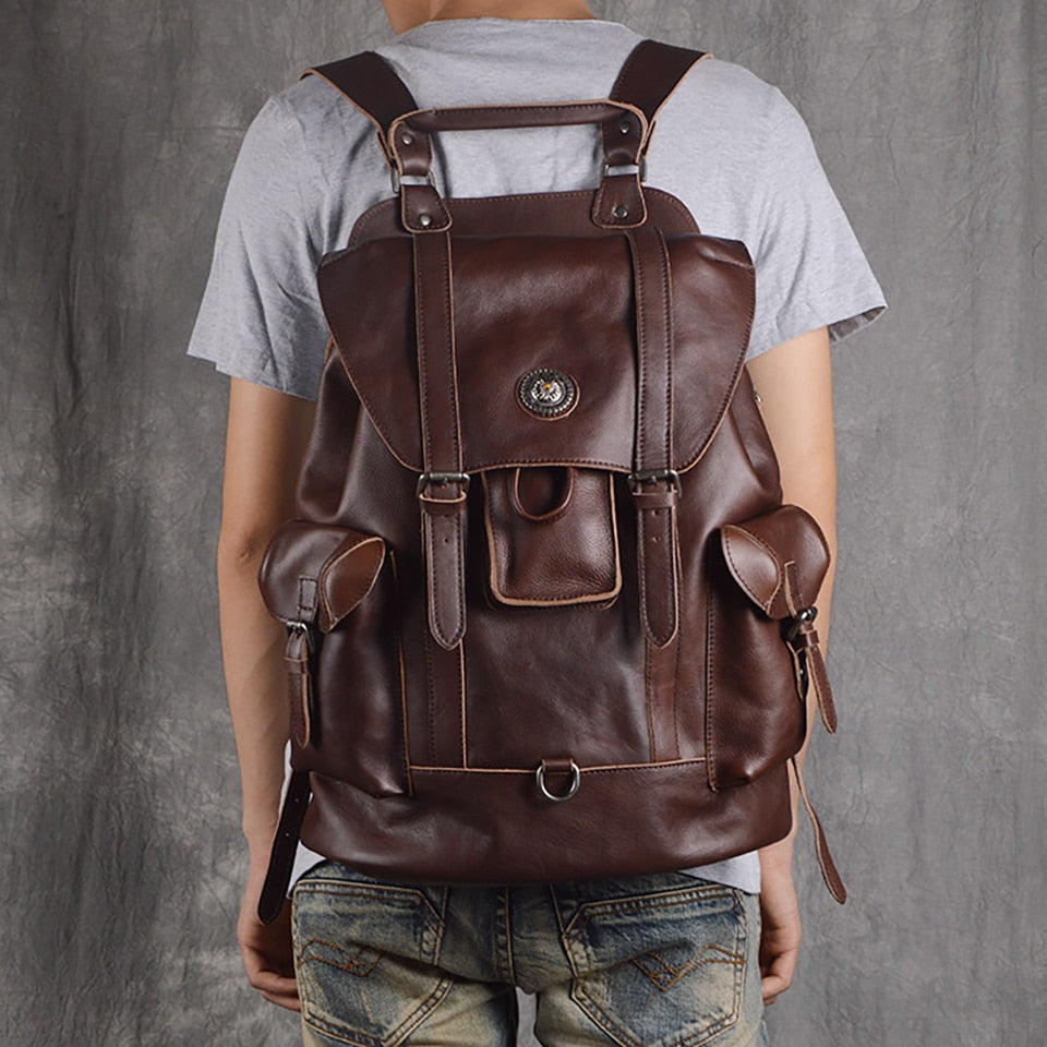 Getimo ➪ Vintage leather backpack